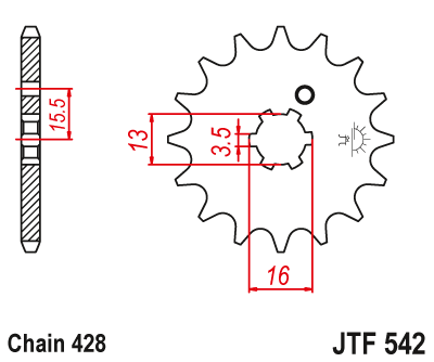 JT SPROCKETS gear wheel JTF542.13 (54213jt)